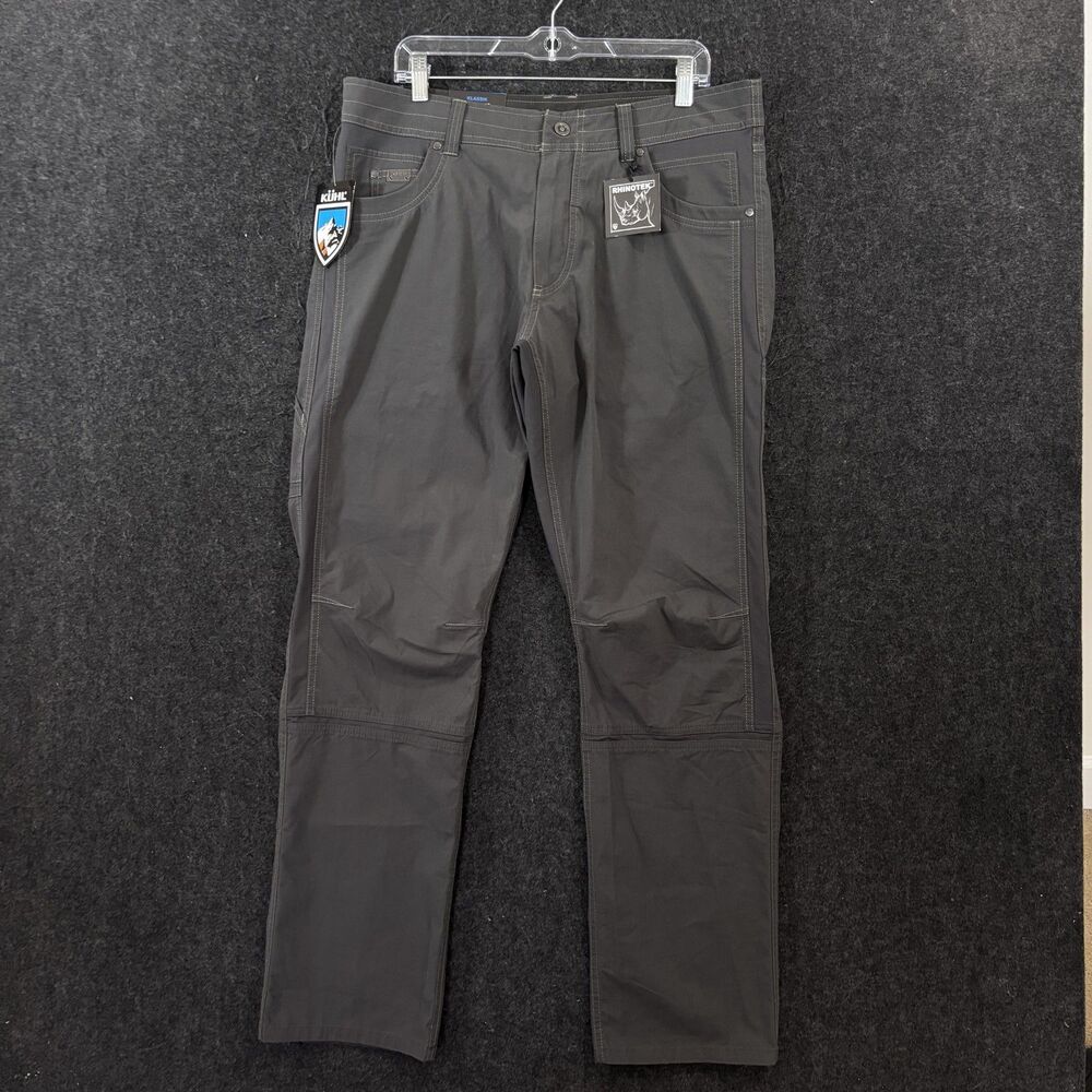 Kuhl Radikl Klassik Pants Men's 36x32 Gray Stretch Canvas Cargo Hiking Outdoor